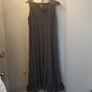 G.I.L.I. Black Ruffle Tiered Maxi Dress